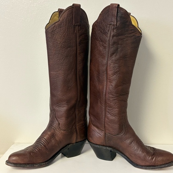 Vintage PANHANDLE SLIM Knee High Boots Soft Chocolate Brown Leather Sz6B Womens - Picture 11 of 11